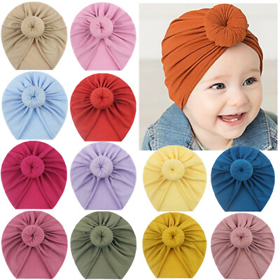 Baby-Turban-Mütze Schleife-Mütze Neugeborenen-Stirnband Kinder-Knoten- æ