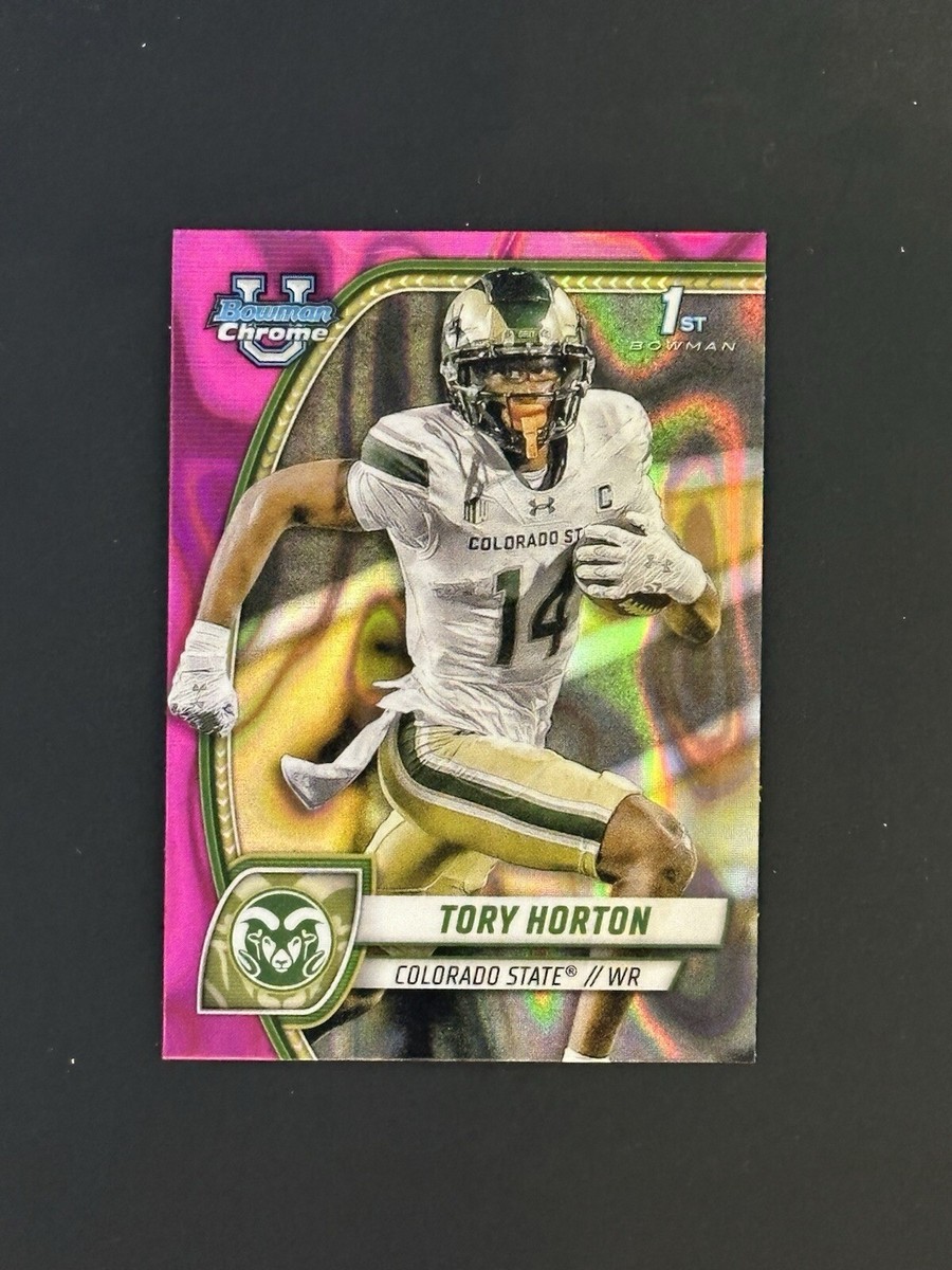 2024 Bowman Chrome University #174 Tory Horton PINK LAVA 1ST