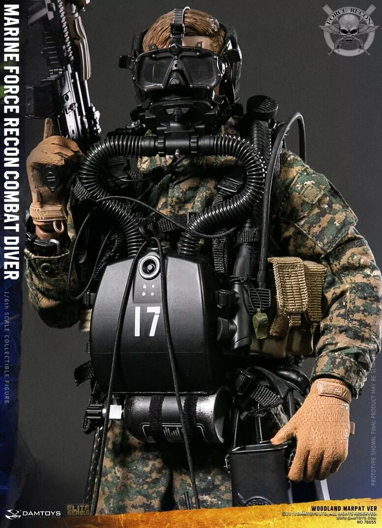DAMTOYS78055USMCコンバット・ダイバーフォースリコン・ウッドランド Damtoys 1/6 Dam78055 Us Marine Force Recon Combat Diver Woodland