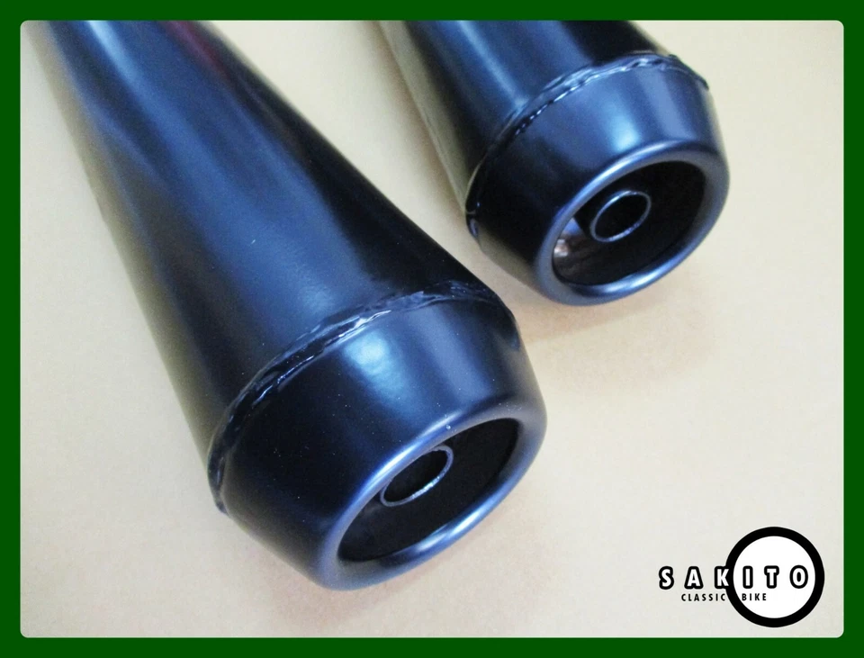 Honda CB72 CB77 SuperHawk 250 305 Exhaust Muffler + Pipe Set Super Black Cafe Foto 4 de 4