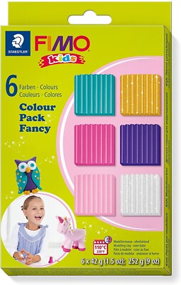 Staedtler Fimo 8032 01 Kinder Set 6x42g Modellierblöcke - verschiedene Pastellfarben