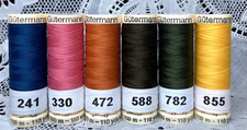 6 NEW different colors GUTERMANN 100 polyester thread 110 yard spools