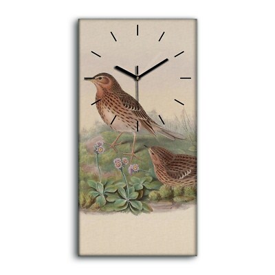 Horloge murale décorative vintage oiseau métal noir blanc 20.5cm
