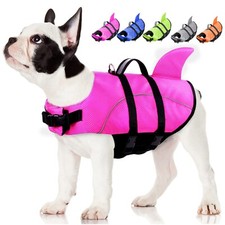 AOFITEE Pink Reflective, Ripstop, Shark Life Vest for Dogs