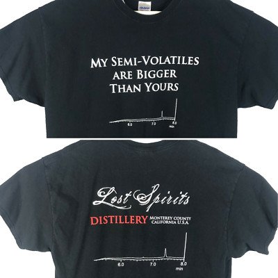 Lost Spirits Distillery Mens T-Shirt size XL Monterey CA Semi Volatiles Rum