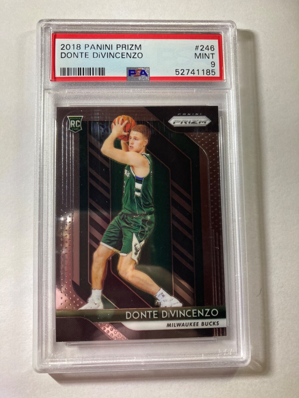 2018 Panini Prizm Donte Divincenzo Rookie Card #246 PSA 9 NY KNICKS!!!