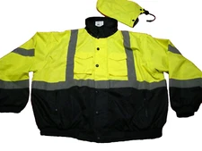 Forester Mens 2XL Liner Reflective Class 3 Hi-Vis Extreme Neon Hooded Jacket