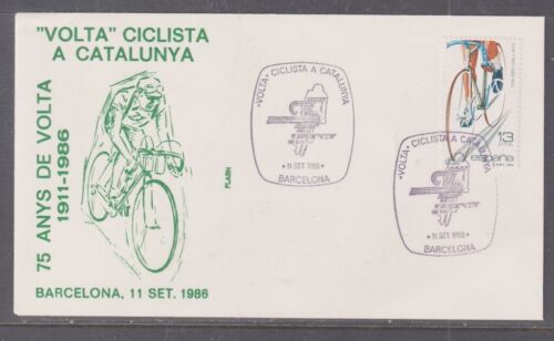 Spain 1986 Cycling Competition First Day Cover "Flash" - Unaddressed - Photo 1 sur 1