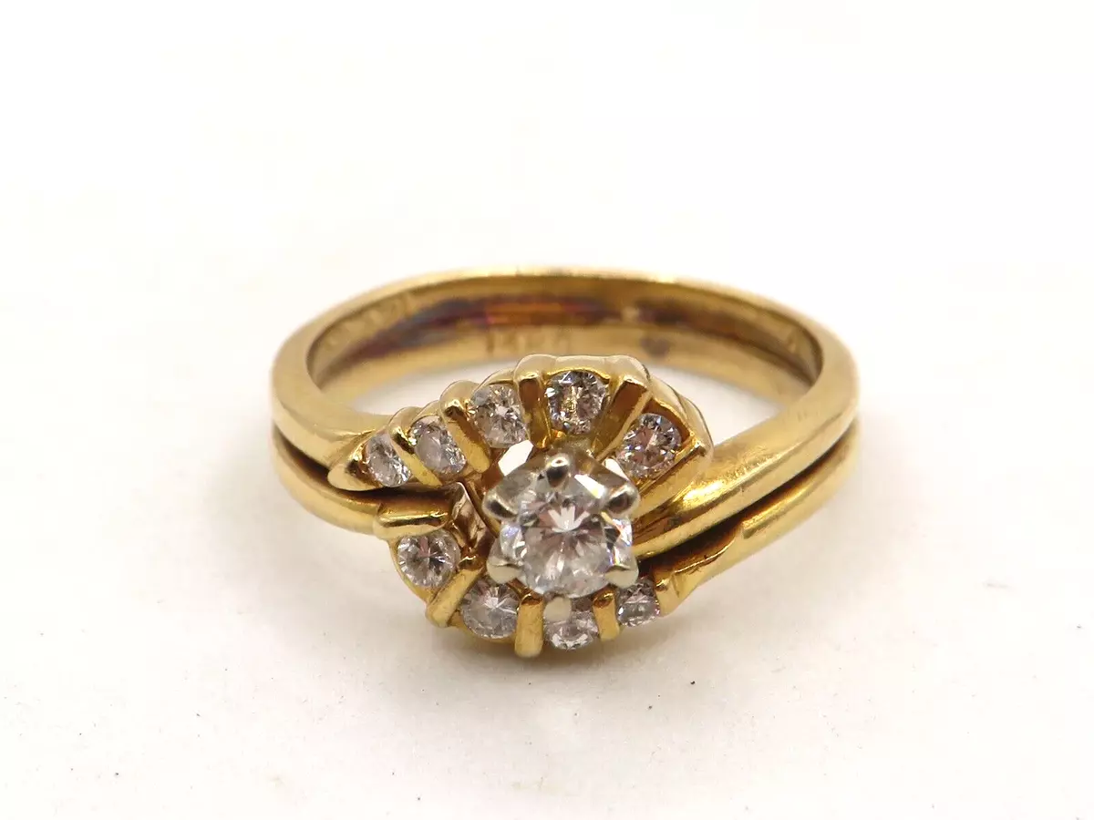 10 Karat Yellow Gold Girls/Ladies Daisy Ring | eBay