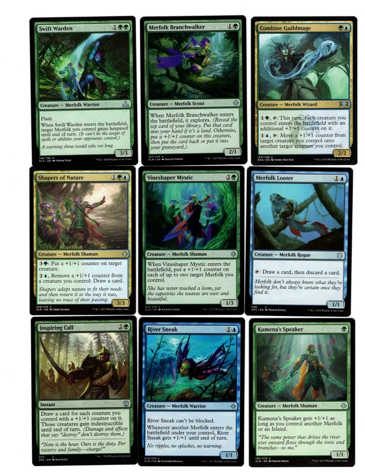 Merfolk Might-100 Card Commander Deck-MTG-Magic the Gathering-RARES-MYTHICs-EDH - Image 4 of 4