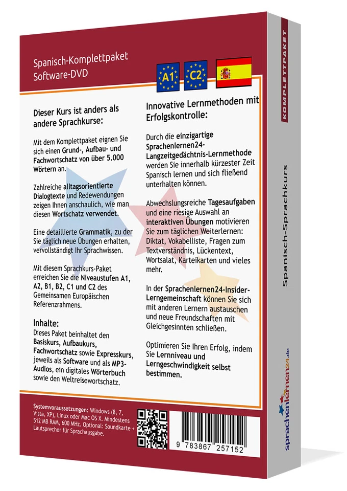 Spanisch lernen Komplettpaket Sprachkurs Onlinekurs,Sprachenlernen24 - Bild 4 von 4