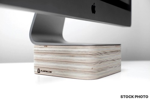 Z-Plan Fabrication The LAST STAND for Apple Displays – Handmade Wood 4 ⅜" Riser - Picture 12 of 13