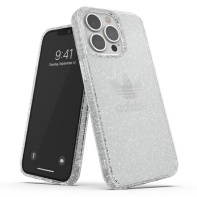 Adidas iPhone 13 Pro Clear Case Glitzer Silikon Hard Case Cover Transparent