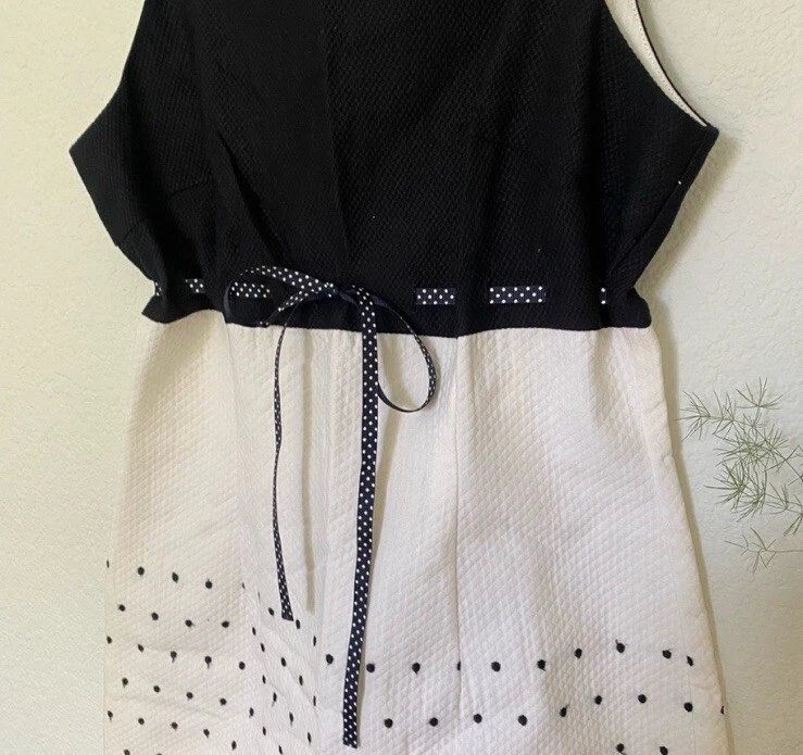 Винтажный MM Michelle Y2K в горошек цветочный 90-х кокетка мини-платье бант отверстие - Изображение 3 из 4