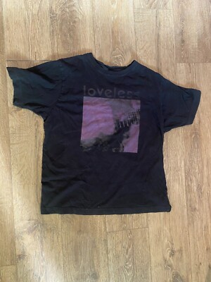 My Bloody Valentine official black loveless T-shirt mbv 80s