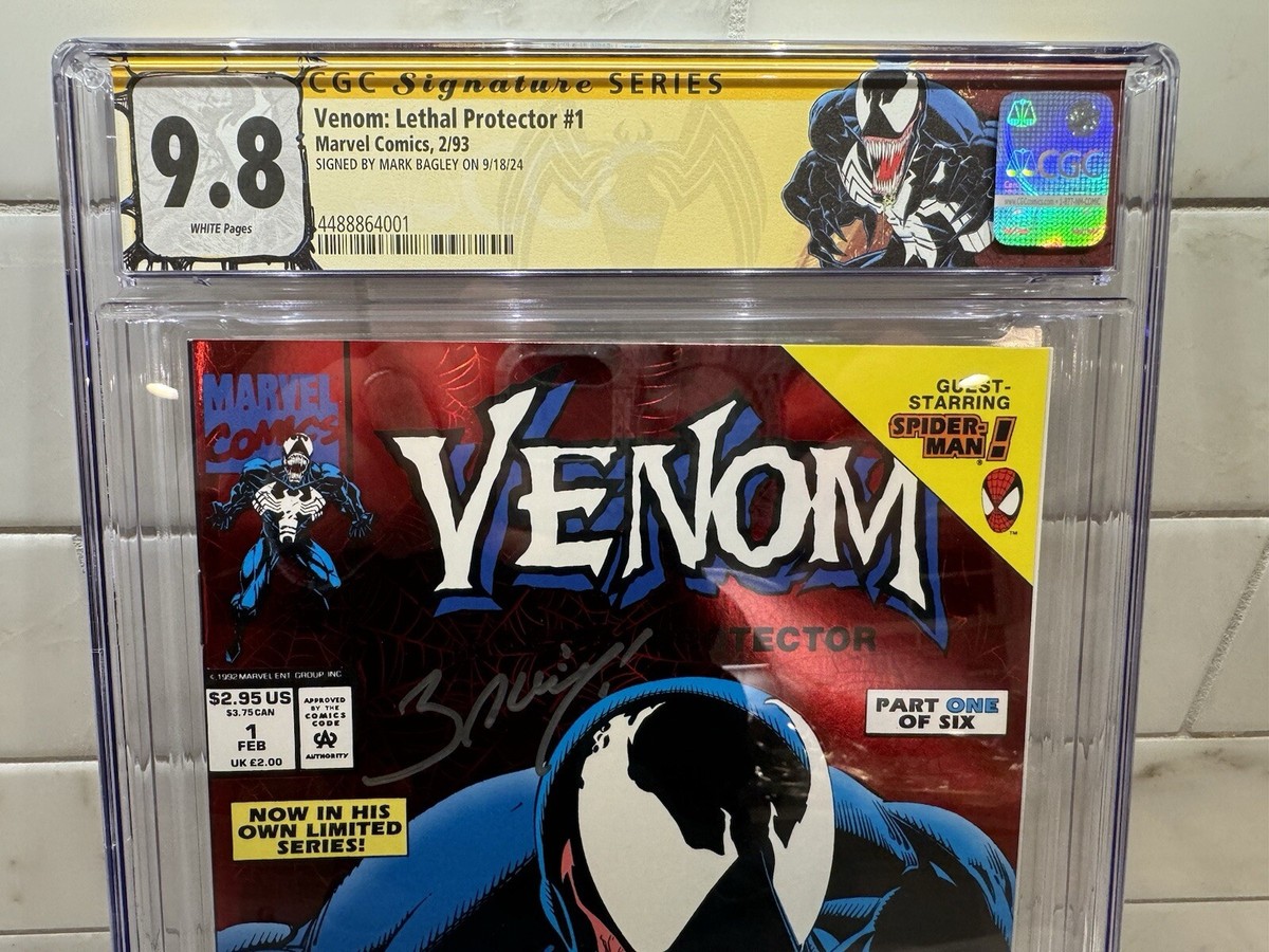 Venom Lethal Protector 1🔥CGC 9.8 🔥SS Mark Bagley🔥1st Venom