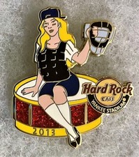 HARD ROCK CAFE YANKEE STADIUM SEXY BASEBALL CATCHER GIRL ON DRUM PIN # 70597