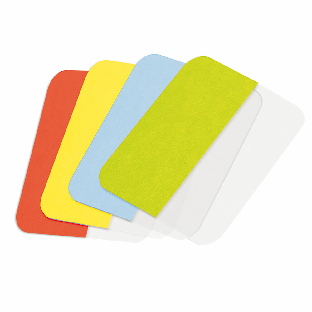 3L Index Tabs Self Adhesive 40mm Assorted 10512 Pack of 48 Tabs Permanent