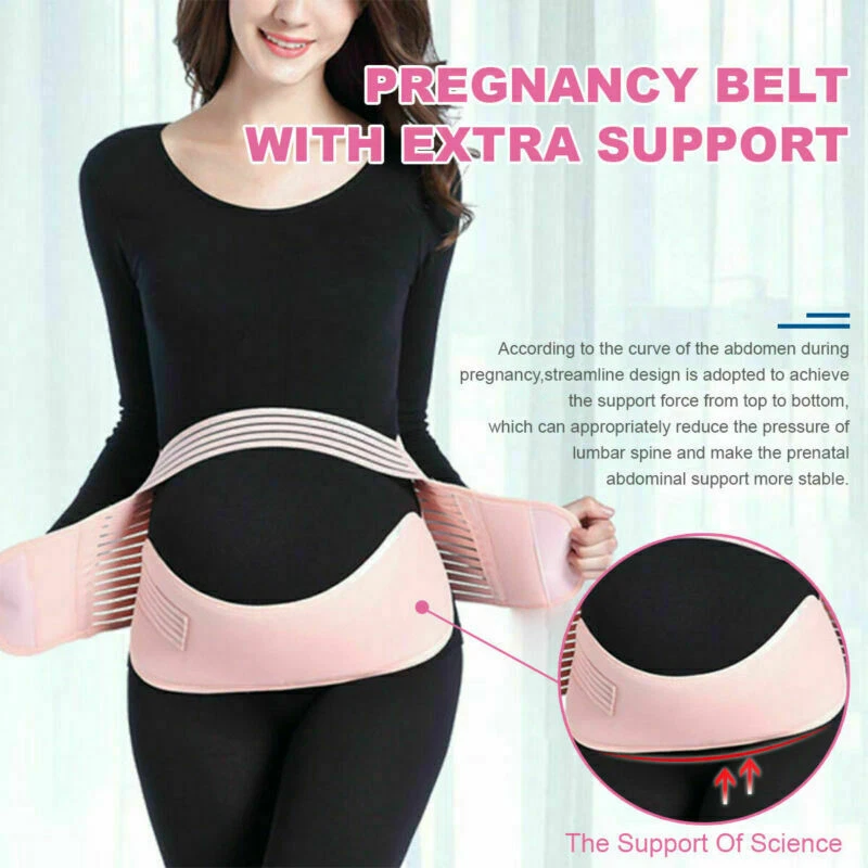 3pcs Adjustable Pregnancy Belt Extra Belly Band Support Abdominal Strap Brace