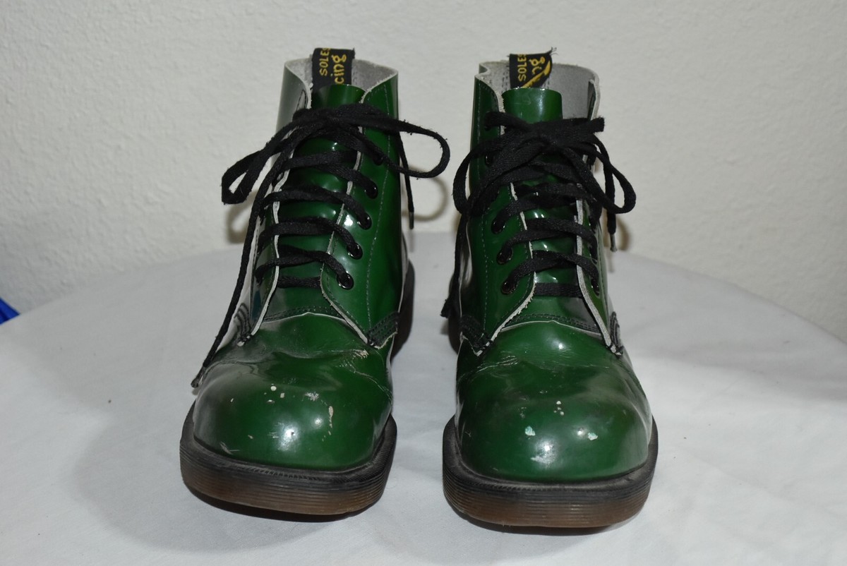 Vintage 1990's Shiny Green Women`s 9 Mens 7 Dr Martens AIR