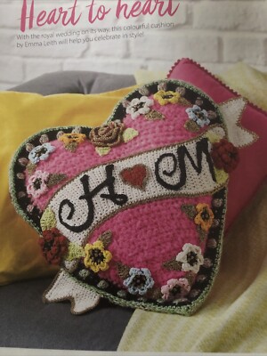 Herzkissen, Häkelanleitung, Liebe, Valentinstag, DK/Aran