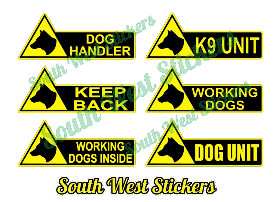 K9 Unit Dog Unit Handler Working Dogs Keep Back Sia Security Stickers Magnets x1