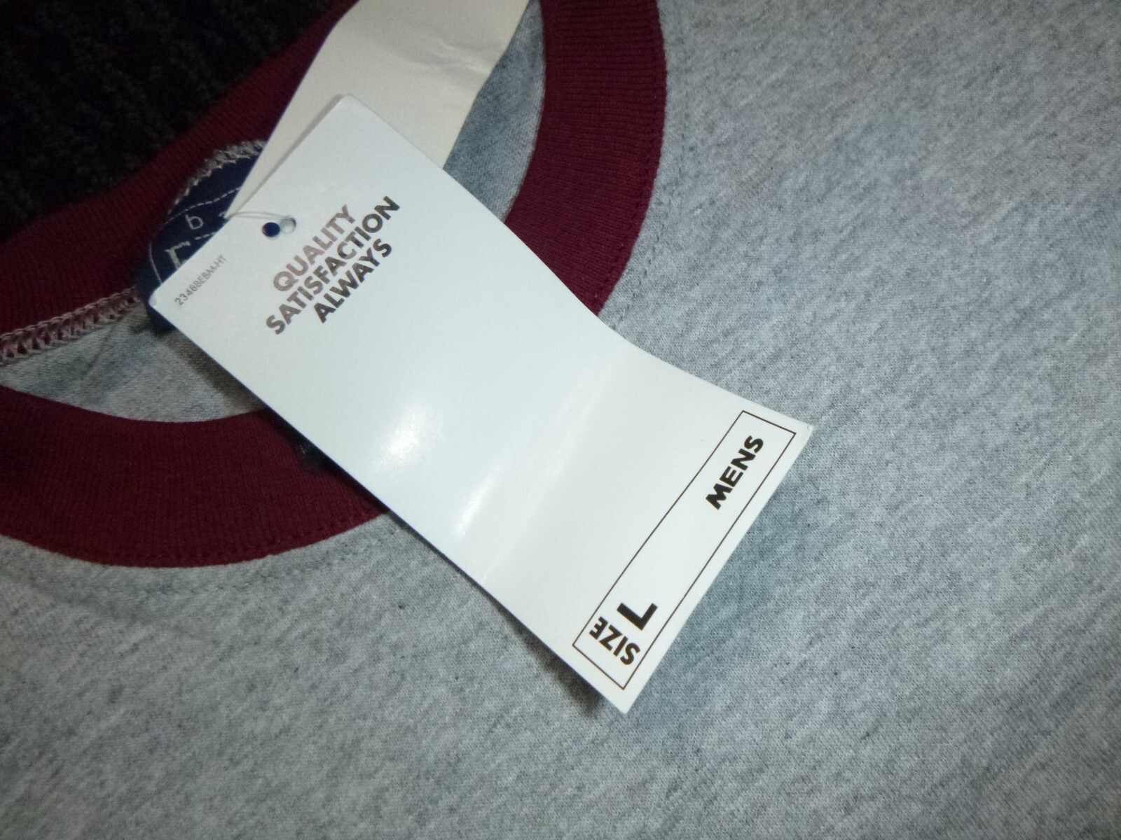 NOS Vtg 80s Basic Editions Kmart Blank Heather Gray R… Gem