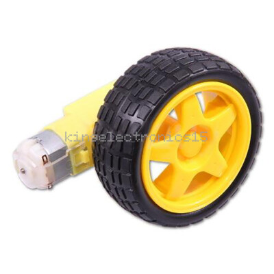 NEU Smart Auto Roboter Kunststoff Reifen Rad mit DC 3-6V Getriebemotor