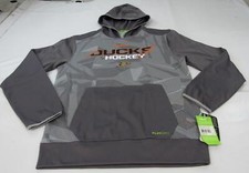 New Anaheim Ducks Mens Sizes S-M-L-2XL Gray Reebok Playdry Hoodie 90
