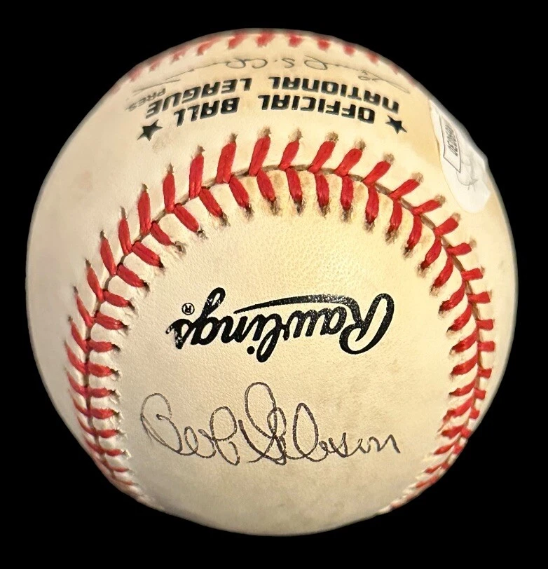 JIM PALMER BOB GIBSON DAVE CONE AUTOGRAPHED SINGLE SIGNED ONL BASEBALL JSA CERT - Image 2 of 4