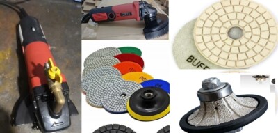 Wet Polisher 10mm 3/8'' Roundover Half Bullnose Router Pad Buff Granite Concrete 