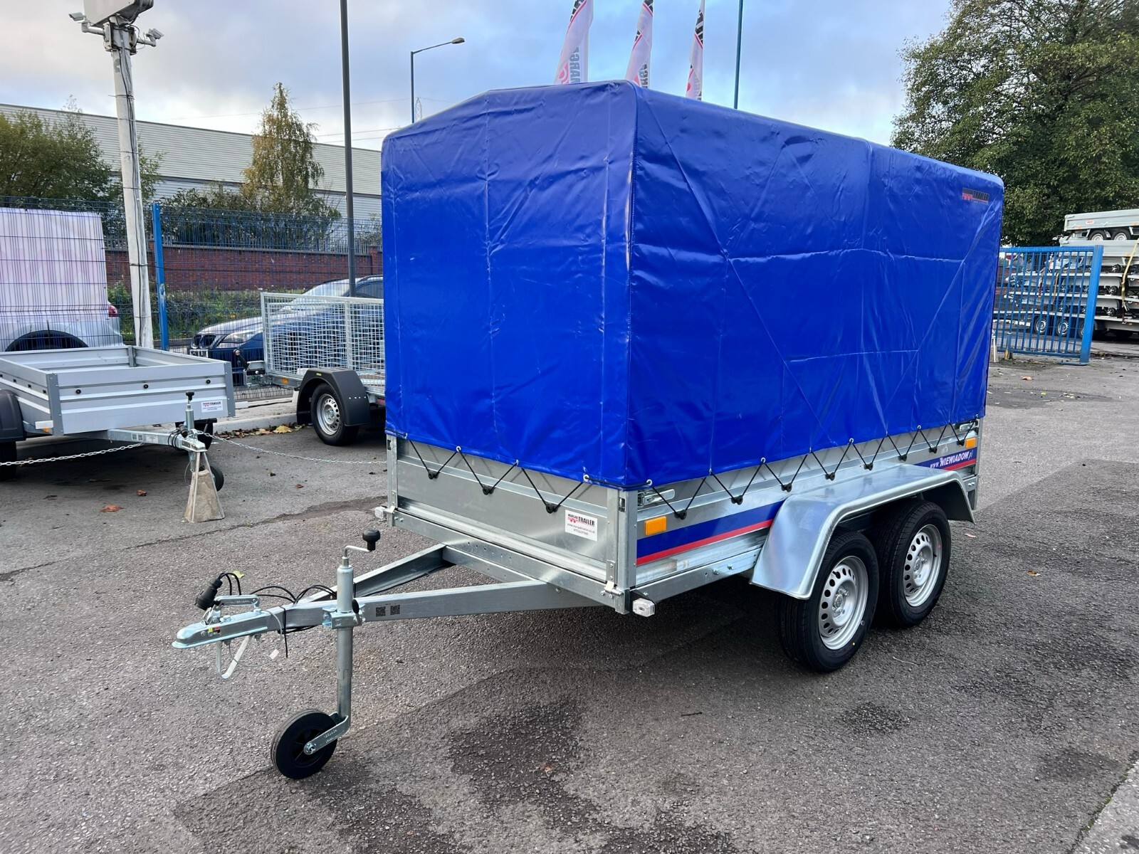 Twin Axle Box Trailer 8,7 x 4,4 FT 263 x 133 CM 750KG WARRANTY BLUE COVER eBay