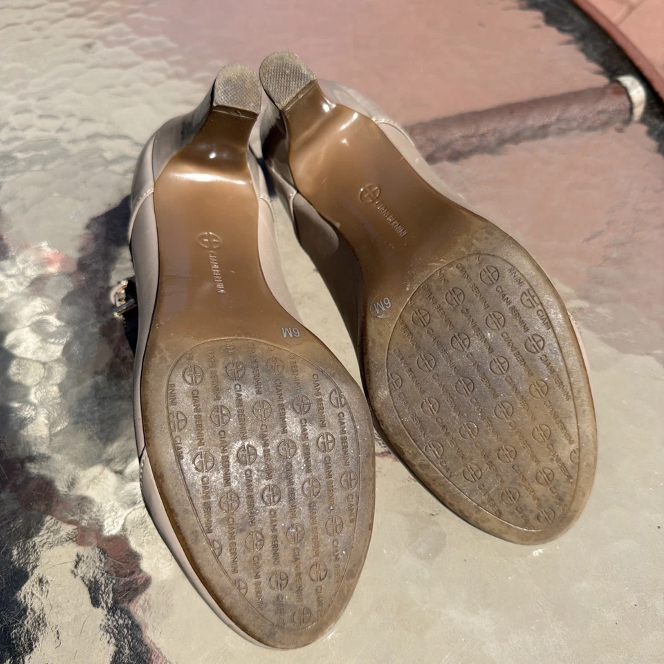 Giani Bernini Womens Vineza Leather Cap Toe T-Strap Mary Jane Pumps SIZE 6 M - Image 3 of 4