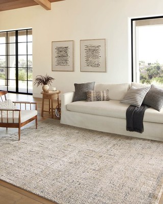 Amber Lewis Alie Collection Ale02 Sand/sky 27 X 100 .13 Pile Height Runn