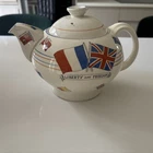 Scarce Teapot Liberty & Freedom WW2 Military Pottery 1940