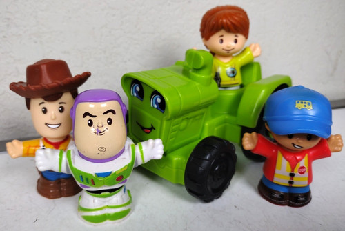 Mattel Fisher Price Little People Toy Story Buzz Lightyear Woody Tractor Set/5