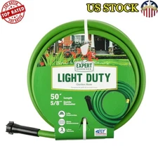 Light Duty Vinyl Garden Hose 5/8 In x 50 Ft Tangle Resistant Car Wash 200 PSI