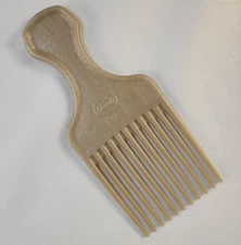 Vintage Goody Plastic Hair Pick Lift Comb Croc Textured Beige Made in USA