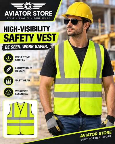 Super Duty Mesh High Visibility Safety Vest for Operations Black, Yellow, Orange image 8