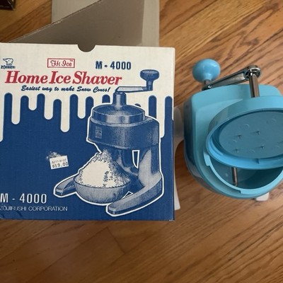 Vintage Zojirushi Elephant Hi Ice Home Ice Shaver M-4000 Blue Made In Japan