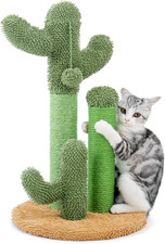 Cat Scratching Post Cactus Cat Scratcher Featuring with 3 Scratching Poles and I