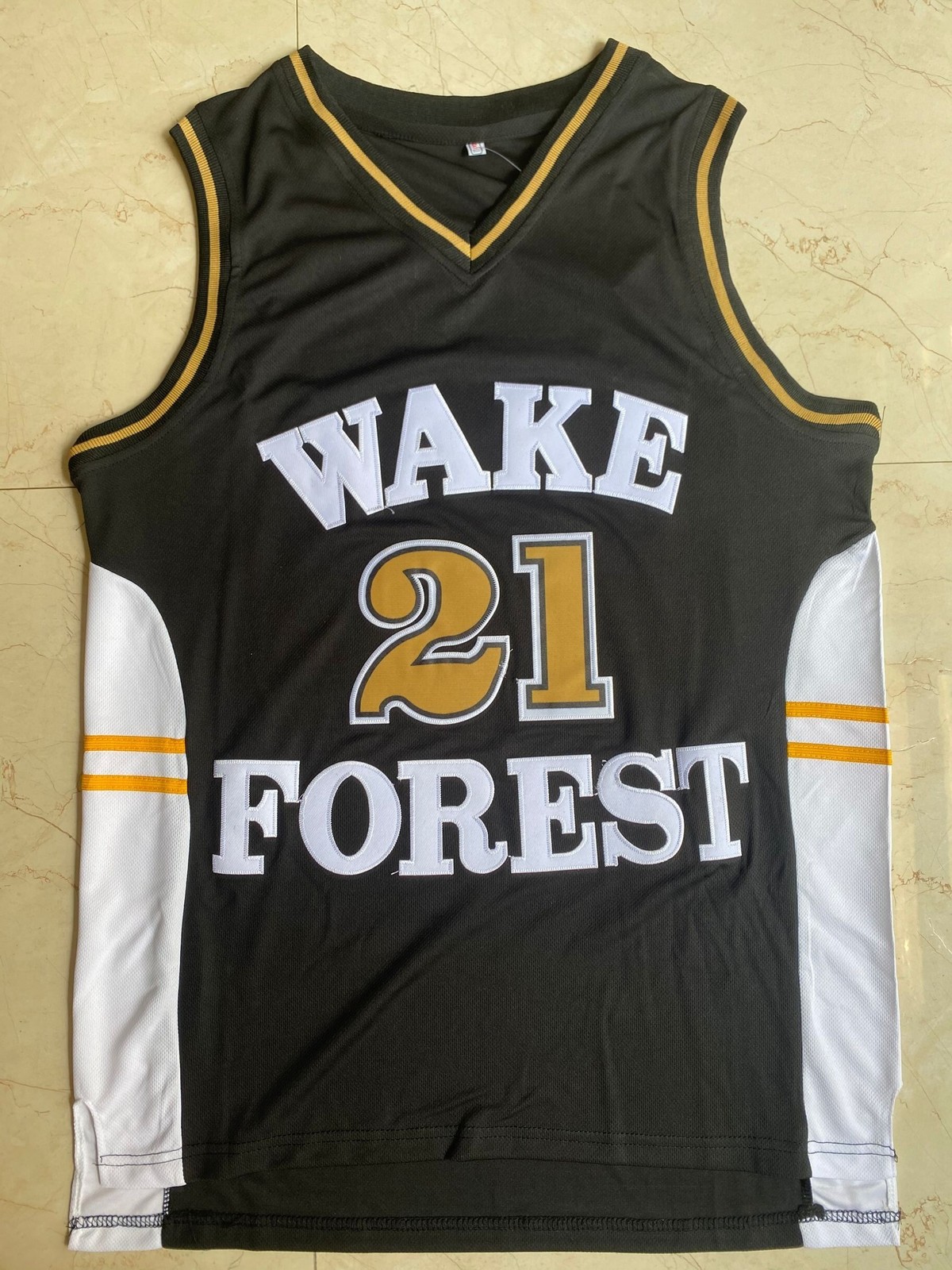 3 Colors Tim Duncan 21# Wake Forest Demon Deacons Jersey All Stitched