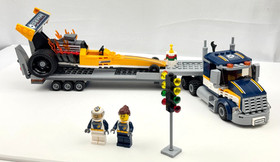 LEGO CITY: Dragster Transporter (60151) Complete Set with manual, no box