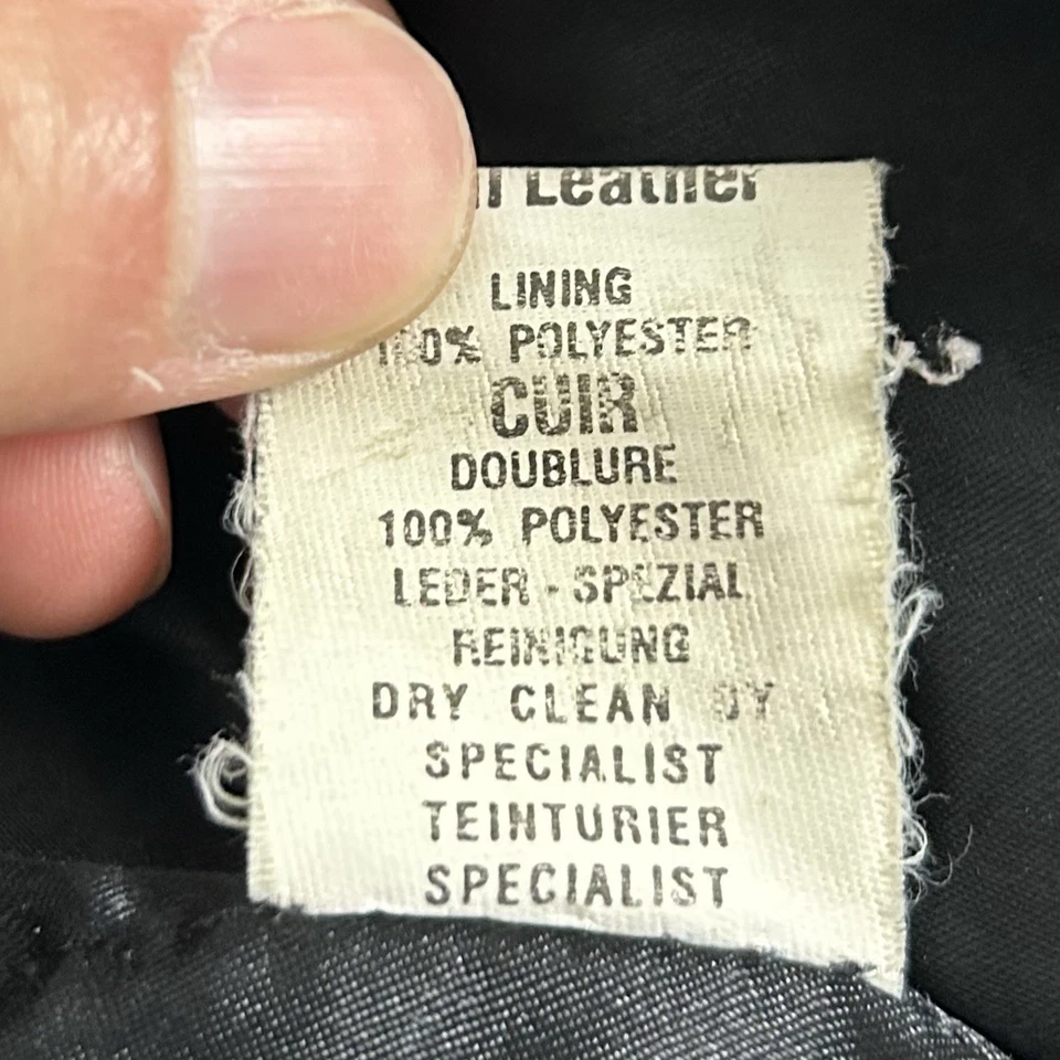 Hudson Outwear Vintage Leather Bomber Jacket Men’s S Black Pakistan - Image 2 of 4