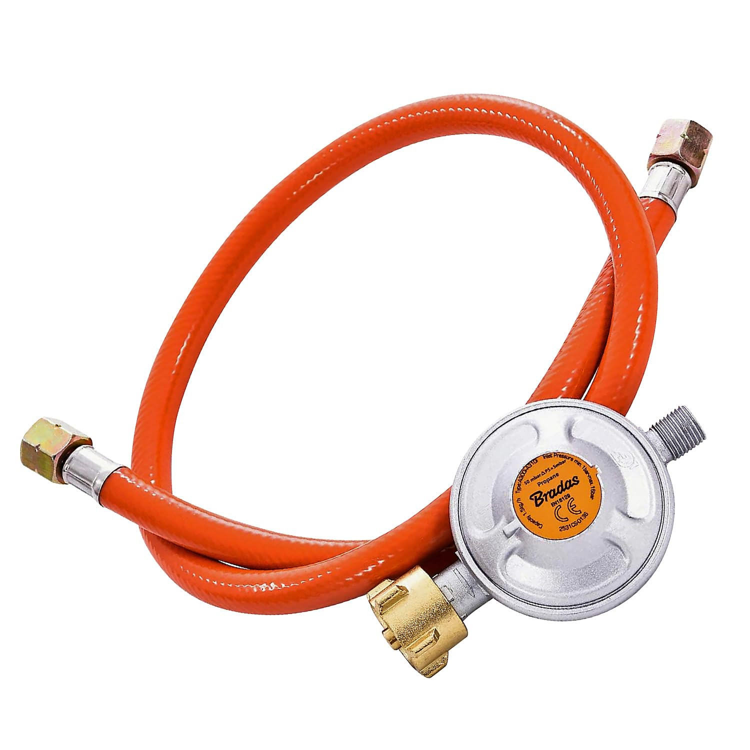 Cozze - Regulator Set With 1.1 Metre Hose And Regulator 2 X 1/4 50 ... NUOVO