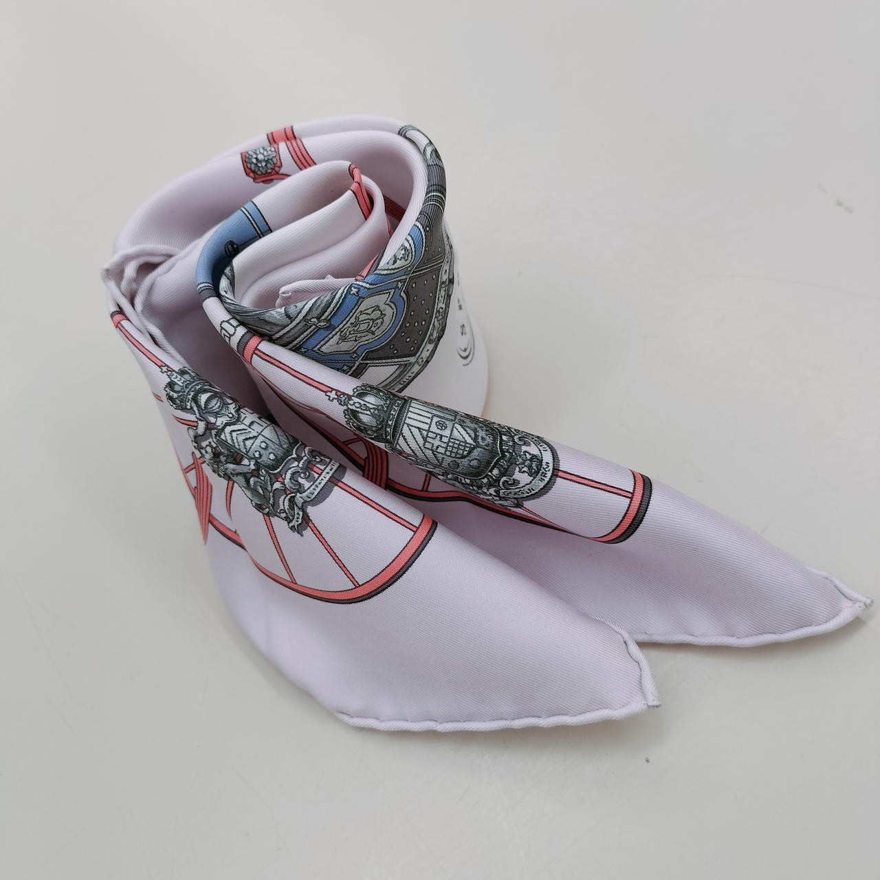 HERMES Pink 40 Scarf Silk Twill Accessory