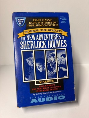 The New Adventures of Sherlock Holmes 4 Cassette Set 1940's Radio Basil Rathbone