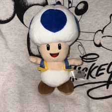 Little Buddy Super Mario All Star Collection BLUE TOAD 7 Plush Excellent Cond.