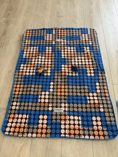 Carseat Canopy Car Seat Cover Orange Blue Brown Minky Dot Blanket