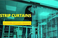 Freezer PVC Curtain Strip for Walk in Freezers, Coolers Warehouse Doors - C...